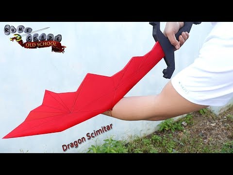 Dragon Scimitar from Old School Runescape - Easy DIY Tutorial