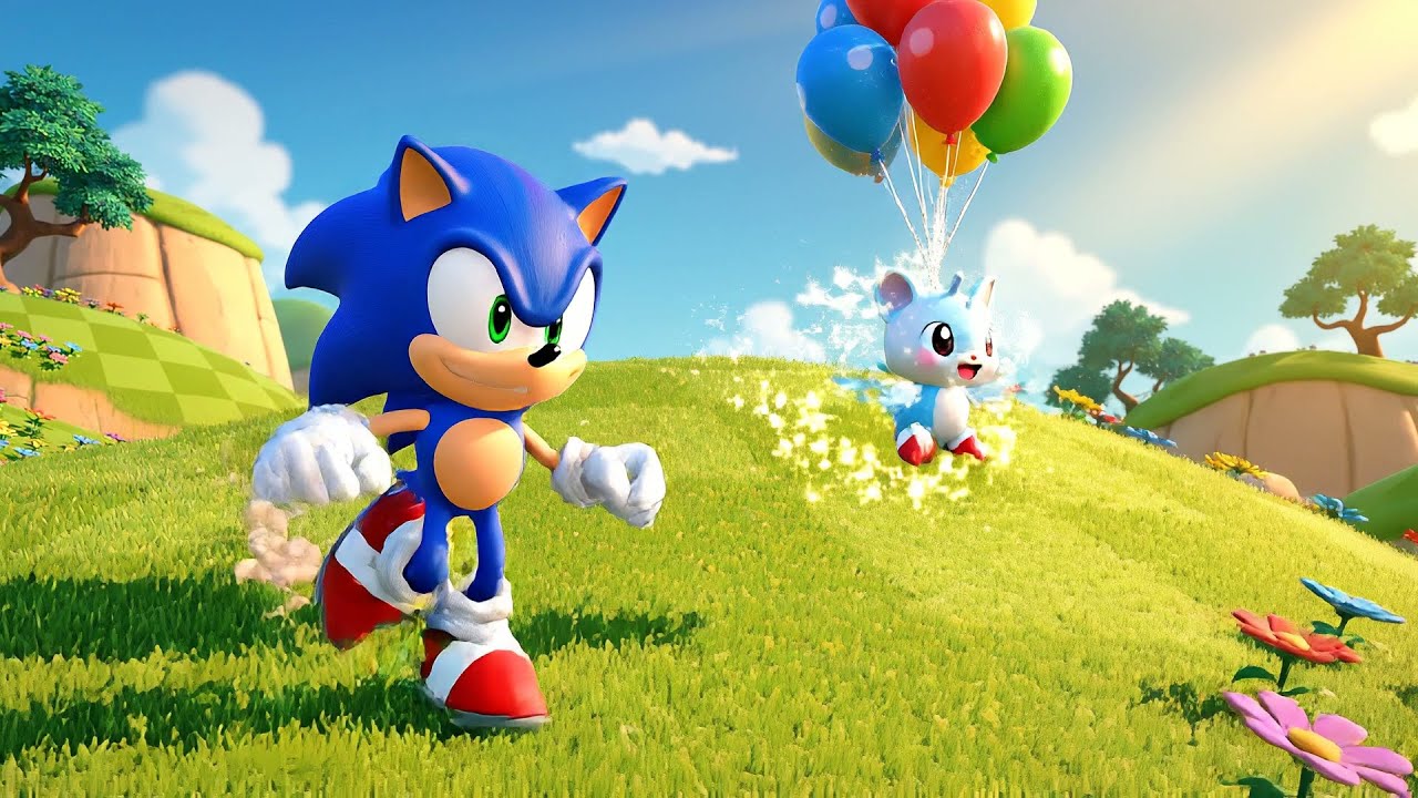 Sonic Tiny Chao Floated Away with Balloon | Nursery Rhymes for Kids & Baby Songs