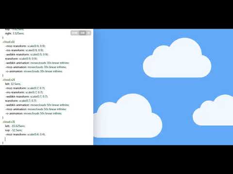 How to Create Animated Cloud Effect by using CSS and HTML - MR-CODE 2020