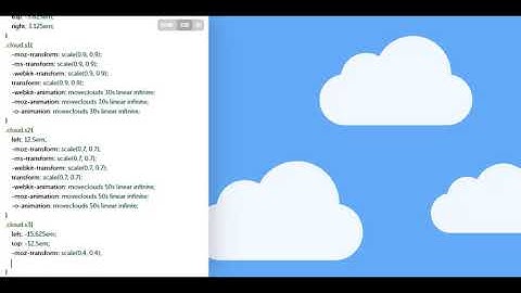 How to Create Animated Cloud Effect by using CSS and HTML - MR-CODE 2020