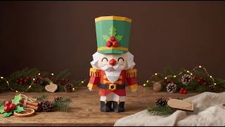 How to make 3D Nutcracker | Cricut Paper Craft Tutorial (Step-by-step)
