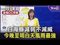 白海豚減弱不減威 今晚至明白天風雨最強/全程CC字幕｜TVBS新聞 @TVBSNEWS01