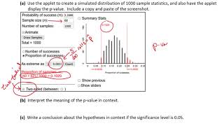 example rolling die with p-value
