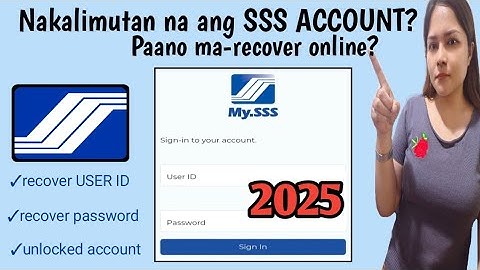 How to recover SSS account online 2025?