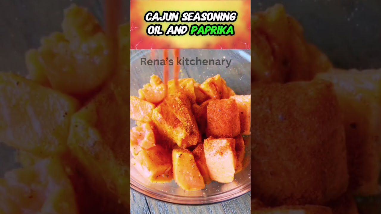 Air Fryer Cajun Bang Salmon Bites Easy Crispy Recipe With Sauce Shorts