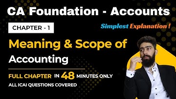 CH 1 | Theoretical Framework - Full Chapter | Unit 1 | CA Foundation Accounts | By CA Tushar Kalra