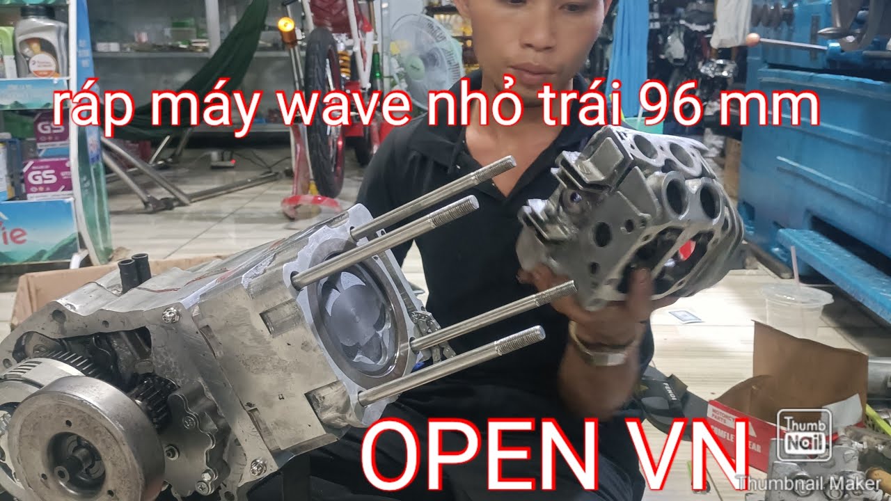 Ráp máy wave nhỏ trái 96 mm # Open # Full tại CLB Bình... - youtube