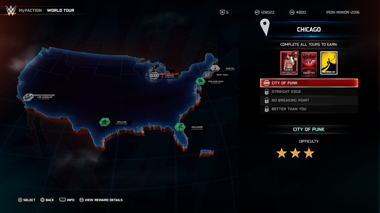 WWE 2K25 MyFaction: World Tour - Chicago