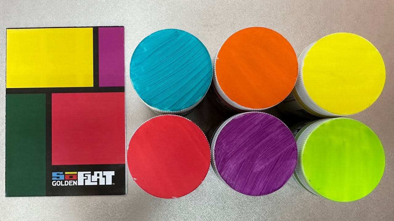 Golden SoFlat acrylics - testing the ZING paint set