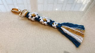 Macramé Daisy Keychain | Step by Step Tutorial - YouTube