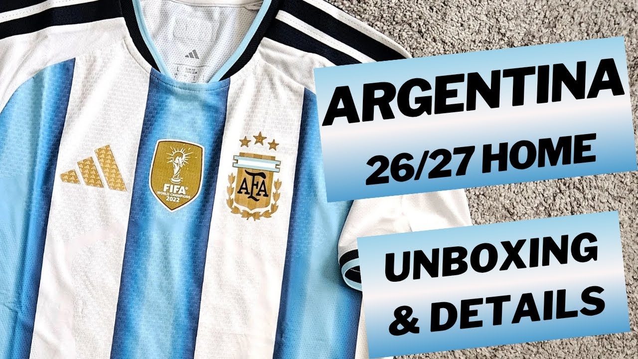 Распаковка и подробности аутентичной домашней футболки сборной Аргентины на Чемпионат мира по фут...