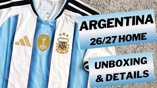 Argentina World Cup 2026 Authentic Home jersey Unboxing & Details
