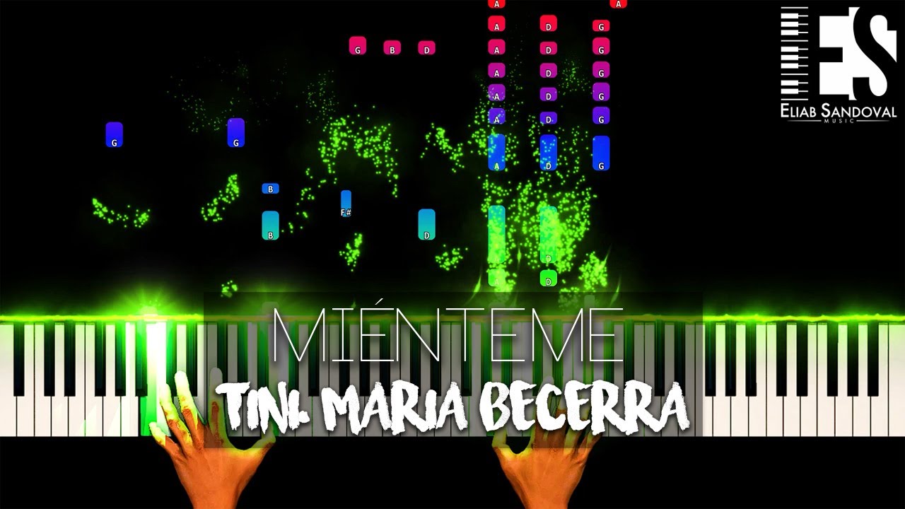 Miénteme - TINI, Maria Becerra (Piano Tutorial) | Eliab Sandoval