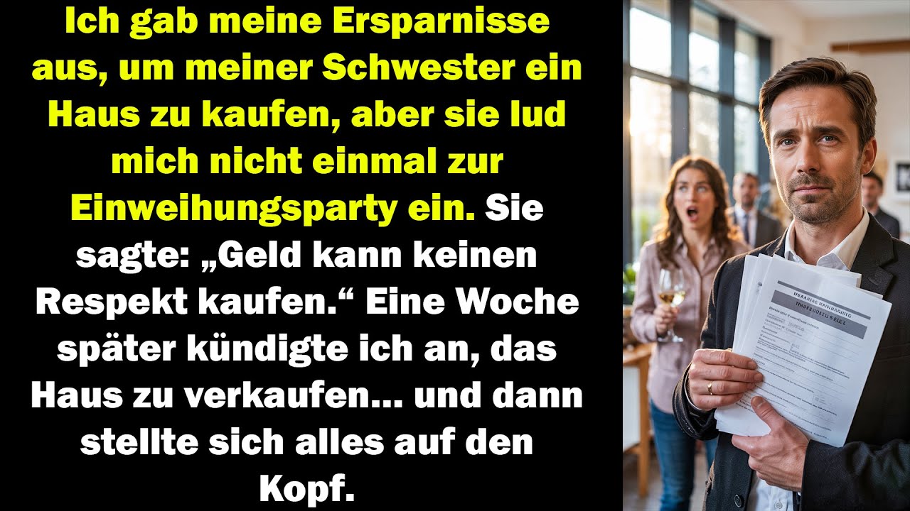 Schwester lädt mich nach Hauskauf nicht ein mein geplanter Verkauf brachte alles zum Einsturz