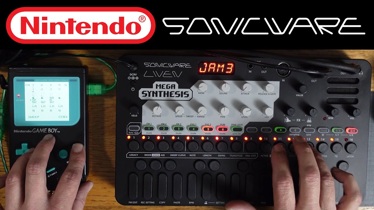 Jam with Sonicware Liven MEGA SYNTHESIS and Gameboy