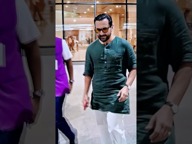 actor Saif Ali Khan sports at the airport | Bollywood | #shorts #ytshorts #bollywood #bollywoodnews