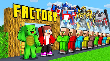 JJ and Mikey Opened TRANSFORMER FACTORY - Maizen Minecraft Animation