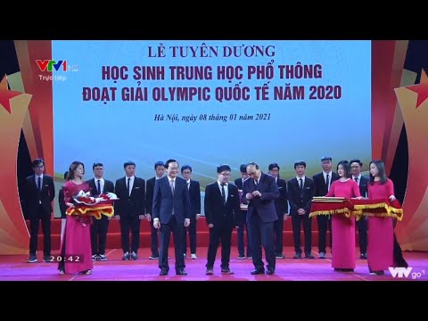 Video [VTV1] Vinh danh học sinh THPT đạt giải Olympic quốc tế - YouTube