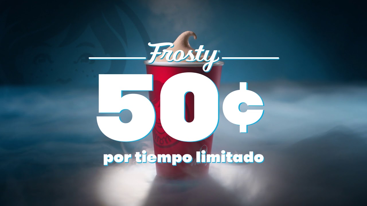 El Frosty es irresistible - Hay miles de maneras de conseguir 50¢, pero sola una para gastarlos. Trae ese cambio a Wendy’s y disfruta un delicioso Frosty pequeño por solo 50¢.

