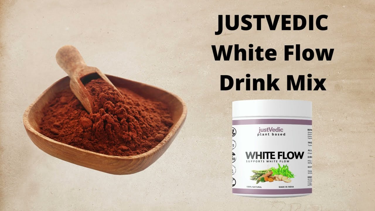 Justvedic White Flow Drink Mix - Helps with White Discharge, Itching, Burning Sensation 