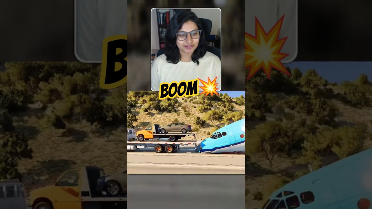 PLANE vs CAR *CRASH* 😲 