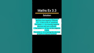 Maths Chapter 3 Exercise 3.3 Solutions Class 9 | Coordinate Geometry NCERT Solutions #shorts #cbse