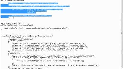igGrid With Entity Framework Model
