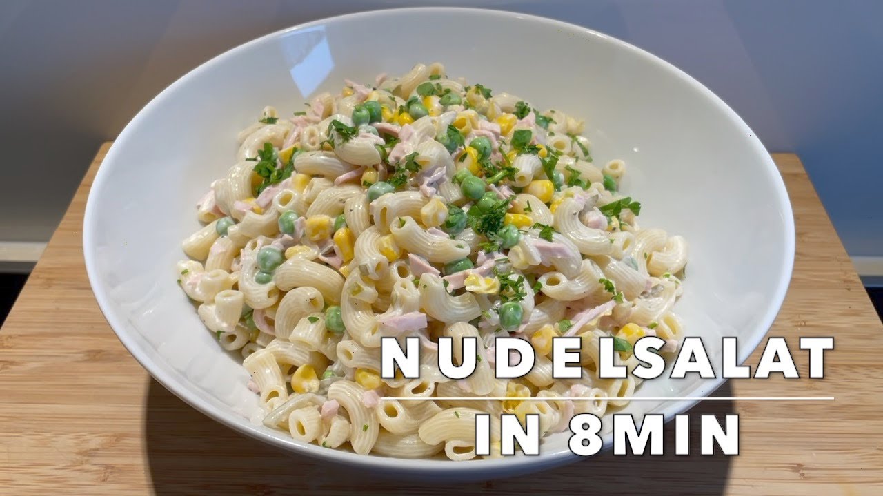 Nudelsalat in 8min einfach, schnell und lecker - YouTube
