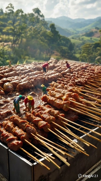 Pekerja Kecil Membuat Sate Raksasa #shorts #sate #miniatur #pekerja #pekerjakecil #viral