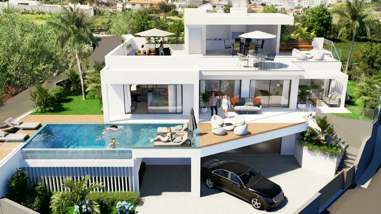 Exclusive New, Modern Villa with Panoramic Ocean Views in Cristo Rei For Sale