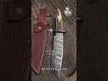 Pattern welded Damascus steel fire pattern Deer horn handle Artistic knife.