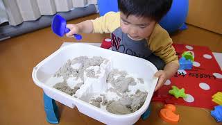 #キネティックサンドを使ってお家で砂遊び！かずのへや