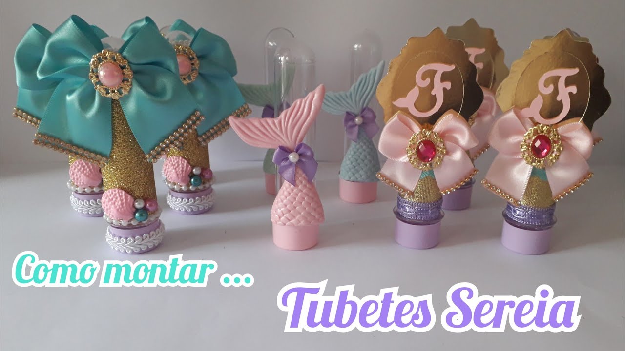 Tubetes Personalizados/Tema Sereia/Fran Valim 
(DIY)