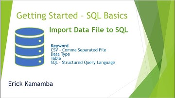 Microsoft SQL Database   Importing Data Files (CSV) to the database