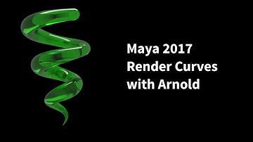 Maya 2017 - Render curves with Arnold!