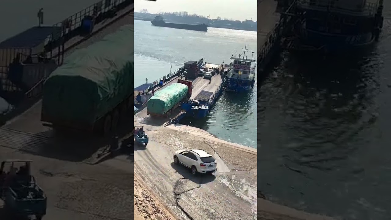 Паром пересекает реку. Безопасность - важнейший приоритет. Короткий фильм 