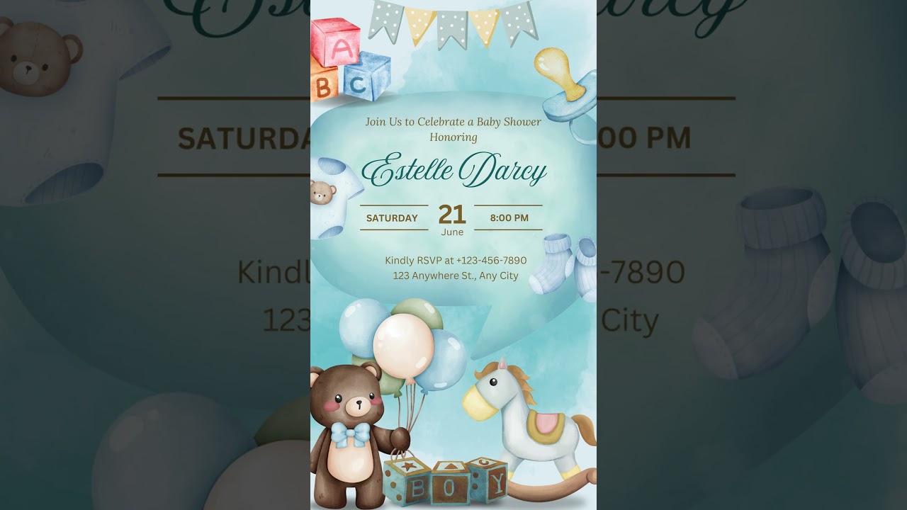Baby Shower Invitation Video 2025 | Project Link in Description
