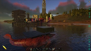 Ark Survival Evolved - Mosasaurus Raid - Official Server