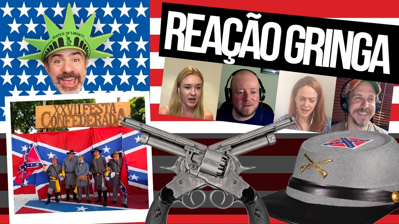 GRINGOS REAGEM À FESTA (RACISTA?) CONFEDERADA NO INTERIOR DE SÃO PAULO