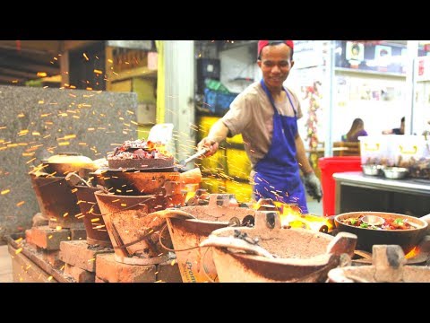 Unreal Kuala Lumpur MALAYSIAN STREET FOOD tour | Best street food in KL - durian cendol + nasi kukus