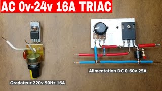 Alimention Variable Ac 0 - 24V 50Hz Triac, 0 - 60V Dc 25A Igbt De Laboratoire,Essai Et Mesure