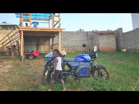 Washing electric bike off grid with son,the things you didn't know