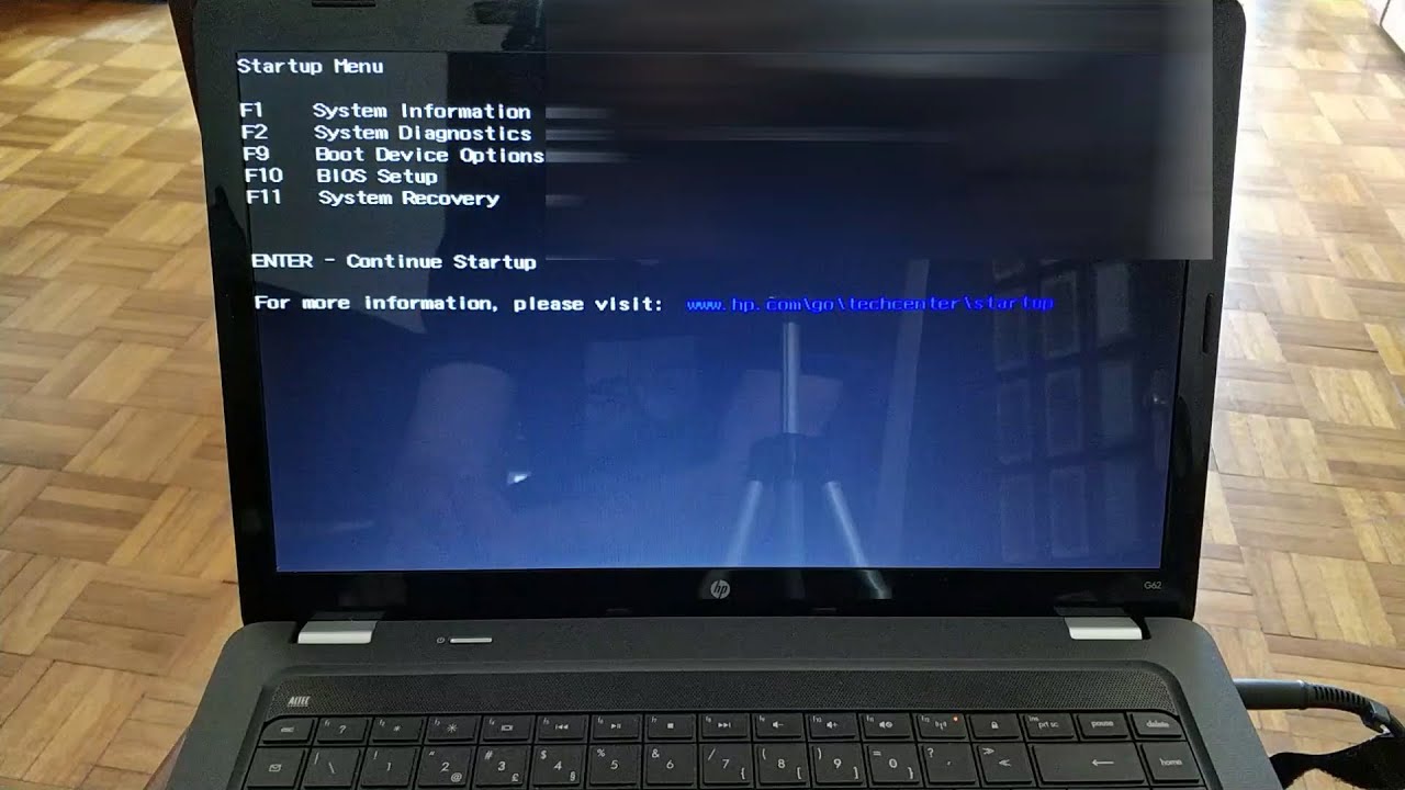 HP G62 - How to access Boot Menu and BIOS setup - YouTube