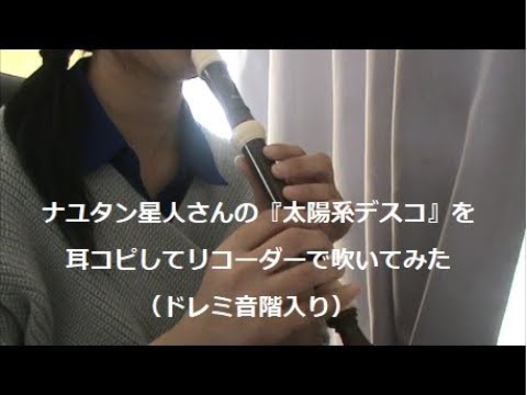 ナユタン星人さんの『太陽系デスコ』を耳コピしてソプラノリコーダーで吹いてみた（ドレミ音階入り）