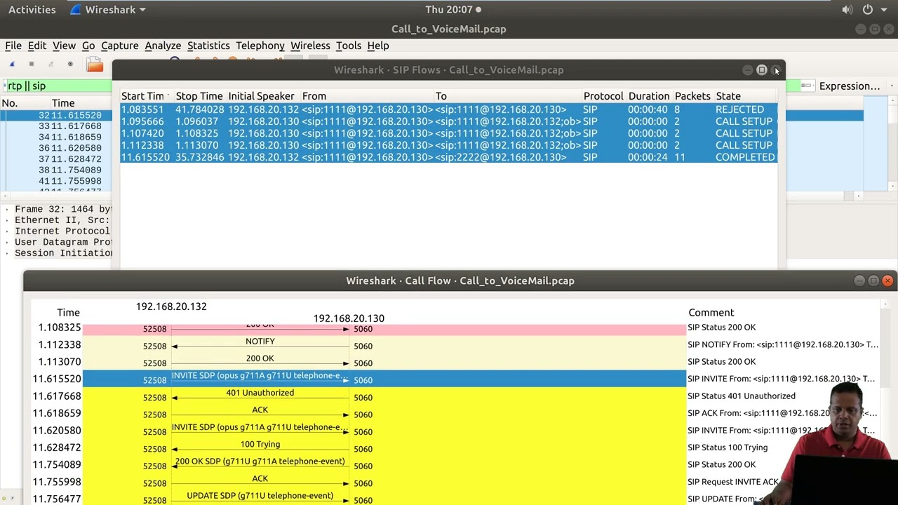 VoIP Traffic Analysis course sip srtp decrypt 1