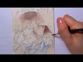 【透明水彩】ゆっくりめ/イラストメイキング【万歳】●Watercolor Speed Painting