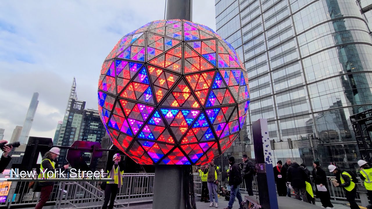 Times Square New Year's Eve Ball Drop Test NYC December 30 2023 - YouTube