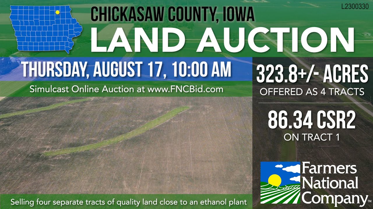 Simulcast Auction Chickasaw County Iowa L2300330 YouTube