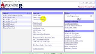 Taking Attendance in Progress Book