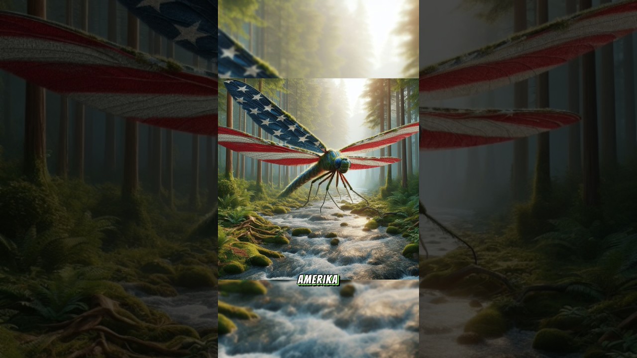 capung motif bendera negara Amerika 